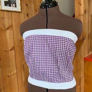 Vintage 90’s Purple Houndstooth Tube/Layering Top